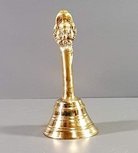 Esplanade - 4,25 Premium Brass Pooja puja Bell Ghanti, para fins de Poojan, item de presente espiritual, feito de de latão sólido | Pooja ídolo rezando | Decoração de casa | Decoração de latão.