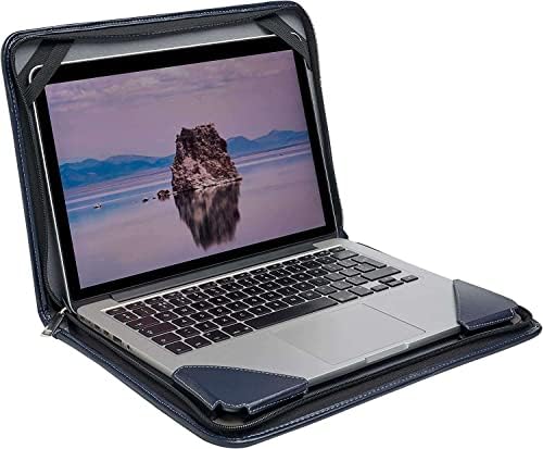 Broonel Blue Leather Laptop Messenger Case - Compatível com Lenovo Yoga Slim 7 14 Laptop