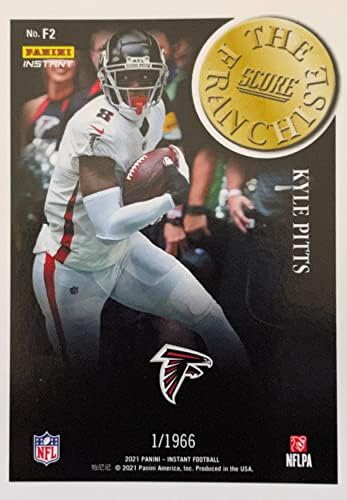 2021 Kyle Pitts Online Exclusive Football Rookie Card - Oficialmente licenciado Panini Score The Franchise Football Card - Produção limitada de 1966! - Atlanta Falcons