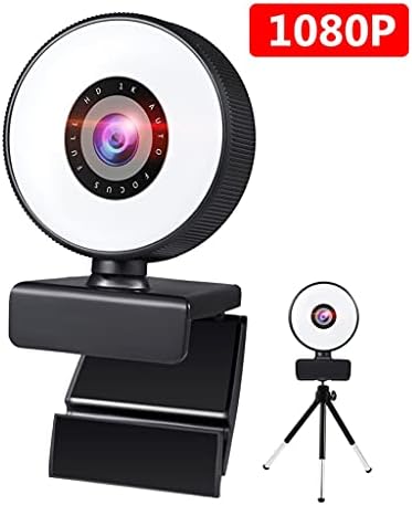 LMMDDP Webcam Mini Web Camera para laptop de computador com microfone anel automático Vídeo Luz de webcam Live Broadcast web cam