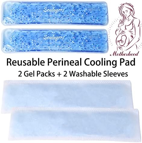 Pacotes de gelo perineal para pós -parto, pacotes frios perineais, pacotes de gelo perinear reutilizáveis ​​para alívio da dor