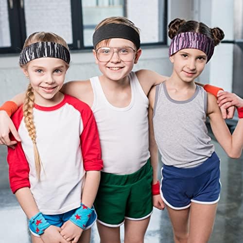 12 peças infantils esportes bandos para a cabeça meninos bandas de suor atléticas elásticas bandas esportivas bandas de cabelo para
