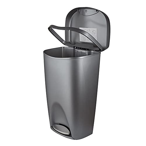 Lata de lixo de plástico, lixo de 13 gal de lixo de madrasta de cozinha de 13 gal, lixeira de recipiente de lixo, cesta de resíduos,