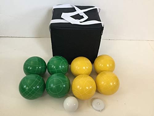 Nova Listagem - Conjuntos de Bocha exclusivos - 107mm com bolas verdes e amarelas, bolsa preta