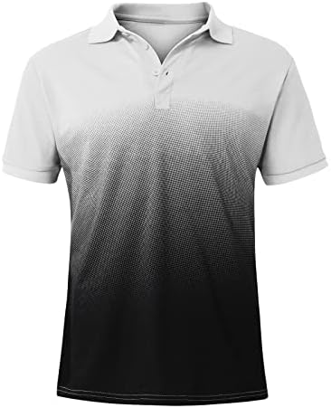 Wenkomg1 gradiente masculino Henley camisas de manga curta Tops ao ar livre 2022 camiseta de moda camiseta de verão camiseta