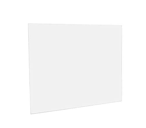 Folha de acrílico de acrílico transparente, 3/32 ”de espessura x 24” de largura x 24 ”de comprimento