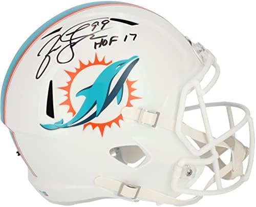Jason Taylor Miami Dolphins Autographed Riddell Speed ​​Réplica Capacete com inscrição HOF 17 - Capacetes NFL autografados
