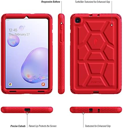 Série Poética Turtleskin projetada para Samsung Galaxy Tab A 8.4 2020 Tablet Case, Modelo SM-T307, Capa de Caso de Silicone à prova de choques para crianças pesadas, vermelho, vermelho