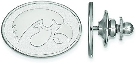 Logoart 14k White Gold Gold University of Iowa Lapeel Pin