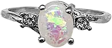 Ring resina requintada anéis de prata feminina Oval Cut Faux Diamond Jewelry Birthday Proposta Presentes de noivado de noiva Anéis