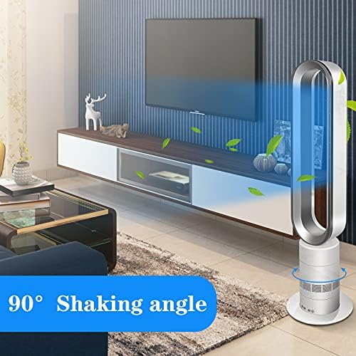 Fã de torre sem lâminas SimpleLux, ventilador em pé, configurações de 10 velocidades, fechamento de tempo de 10 horas, baixo ruído,