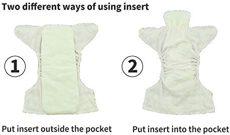 Fraldas de pano de bebê lilbit, fraldas de pano de bolso reutilizáveis ​​de um tamanho ajustável 12pcs fraldas + 12pcs Inserções de bambu a carvão + 1 bolsa molhada,