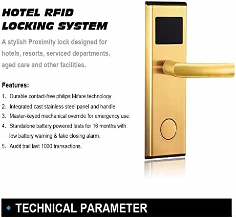 Trava de porta de aço inoxidável Smart rfid bloqueio de porta de porta elétrica trava de porta de hotel