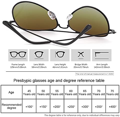 Vepiant 2 pares de óculos de leitura bifocal UV400 Óculos de sol Sun Readers Driving Óculos Tons Anti Glare Eyewear