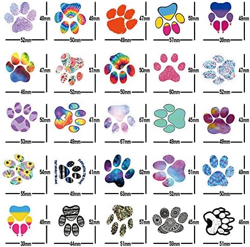 PAW PRIMELTERS ATUALIZADOS 53PCS Pacote de animais de cão de gato de desenho animado | Deacls colorido de graffiti
