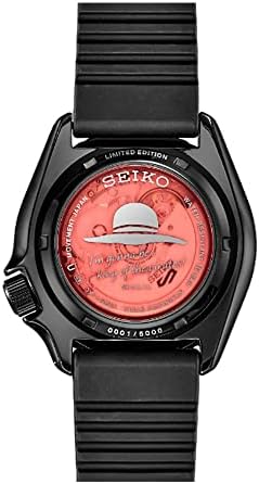 Seiko 5 ostenta um macaco One Piece D. Luffy Edição Limitada Men's Watch Srph65