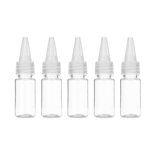 5pcs garrafa de plástico de garrafa de conta -gotas vazia com tampa à prova de criança para recipiente de tinta
