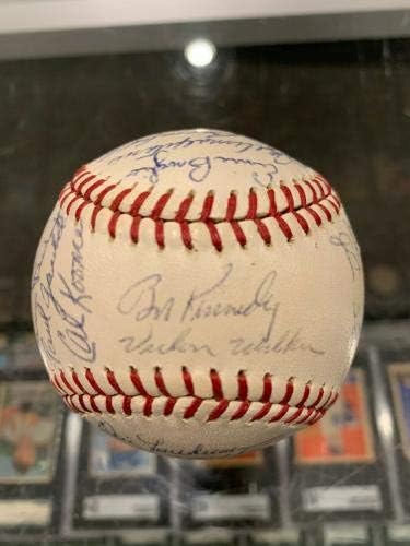 1965 A equipe de Chicago Cubs assinou o beisebol Ernie Banks Santo Billy Williams JSA 30 - Bolalls autografados
