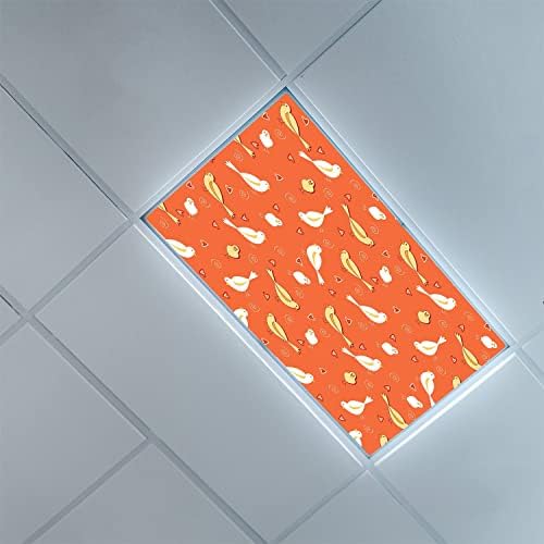 Tampas de luz fluorescentes para o teto dos painéis de difusor de luz-laranja-laranja-fluorescente tampas de luz para sala de aula