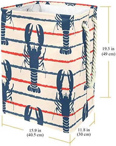 Indomer Lobster 300d Oxford PVC Roupas impermeáveis ​​cestas de lavanderia grande para cobertores Toys de roupas no quarto