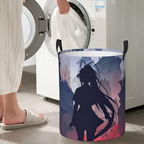 Anime High School DXD cesta de lavanderia impermeável redonda cesto de roupa suja de roupas sujas cestas de lavanderia dobra