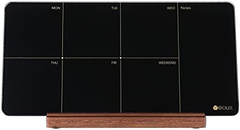 Placa de apagamento seco de vidro preto Yeoux com caixa de armazenamento e semanalmente para fazer combinação de quadro