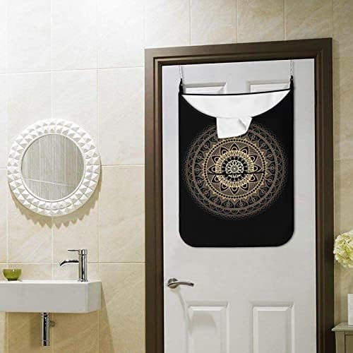 Bolsa de lavanderia pendurada para salvar espaço Viking e runas escandinavas duráveis, para quarto, banheiro, armário,