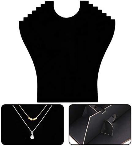 Posto de jóias de colar de colar de zjchao, colar de flanela preta porta -corrente pingente para pulseiras para correntes de correntes