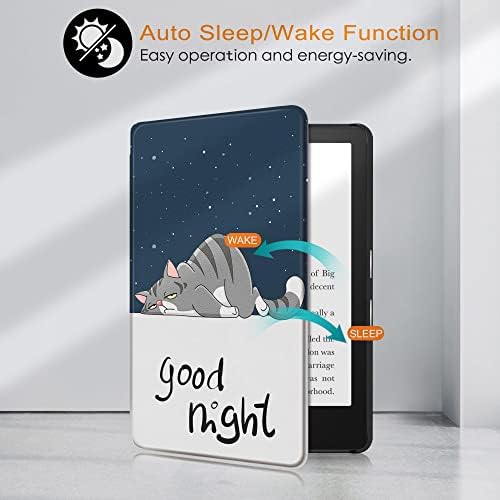 Caso esbelto para o novo Kindle-capa de couro PU com acordamento automático/sono sleep All-New Kindle 2019, b