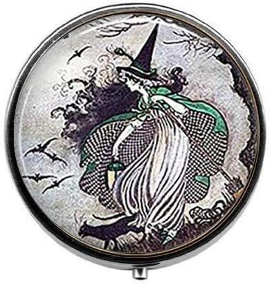 Fairytale Witch Jewelry - Art Photo Pill Box - Charm Pill Caixa - Caixa de doces de vidro