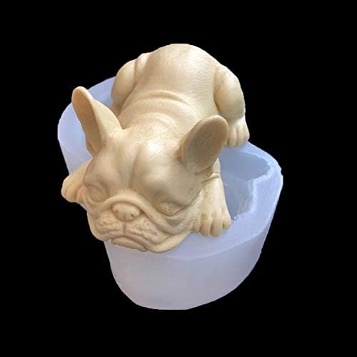 Adorável 3D Bulldog Silicone Bolo Candy Candy Decor Decor Molde