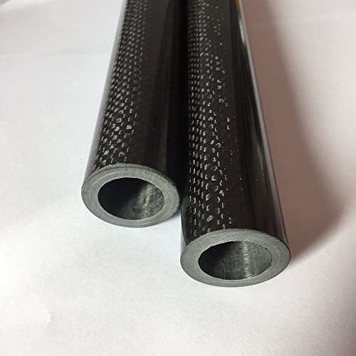 Id de tubo de fibra de carbono embrulhado em rolo de abester 25 mm x od 27mm x 500 mm 3k superfície brilhante