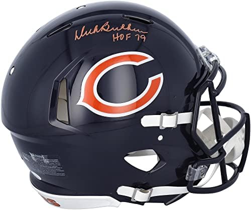 Dick Butkus Chicago Bears Autografou Riddell Speed ​​Capacete autêntico com inscrição HOF - Capacetes NFL autografados