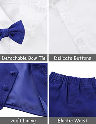 A&J Design Baby Toddler Boys Gentleman Set, 3pcs roupas camisas e colete e calças