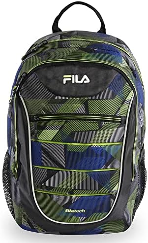 Backpack FILA, néon abstrato, tamanho único