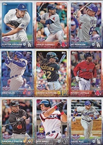 2015 Topps Aberting Day da MLB Baseball Series Complete Mint Hand coletou 200 cartas com Mike Trout Bryce Harper Plus