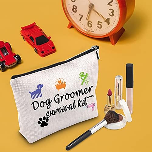 Tsotmo Dog Pet Groomer Gift Hairtylist Pet Pet Helicing Makeup Bag Dog Groomer Sobrevivência Kit Cosmetic Bag Hairdresser