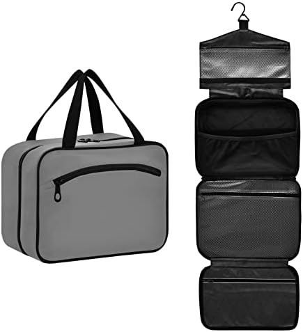 Bolsa de higiene pessoal cinza Sinestour para mulheres Organizador de bolsa de maquiagem de viagem com sacos de cosméticos
