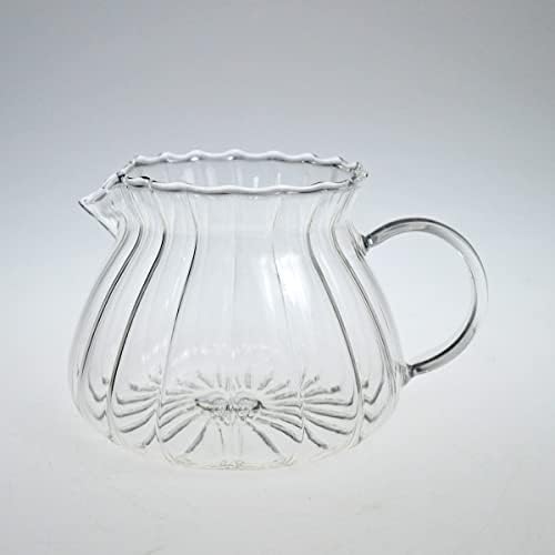 Gaolinci Creative relevo com listras transparente Creme de vidro Creme/jarro/molho jarro/leite Creamer Jug para cozinha