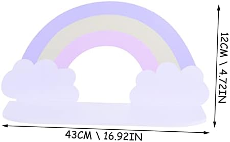 Zerodeko 2 PCs Shaoed Banheiro Prateleiras de escritório Rainbow Clouds Decoração para panela de cozinha nuvem delicada de imagem exclusiva