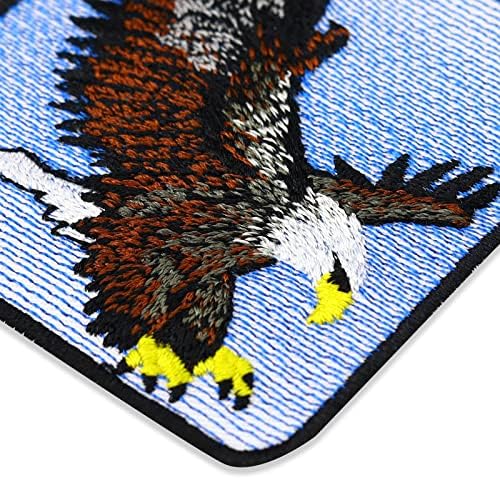 Eagle Patch Animais Exóticos Vida Selvagem Ferro-Atleamento | Presente de conservação de obras de arte bordadas | CLARGO DE PROTEÇÃO DE ESPECIMENTAÇÃO AMERICANA ANIGAÇÃO ANIMIANTE ANGUNDE