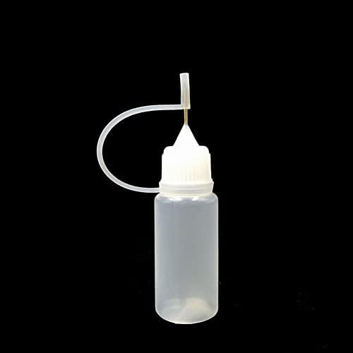 12 PCs 10ml Squeezable Plástico Aplicador de gotas de gotas de garrafa com tampas de ponta Aplicador de garrafa de cola de cola
