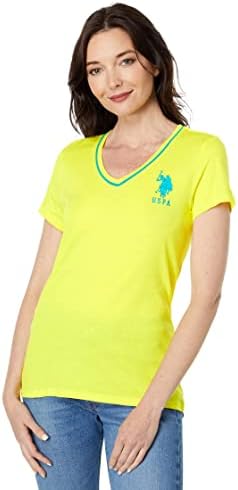 U.S. Polo Assn. Camiseta de neon de pescoço em V