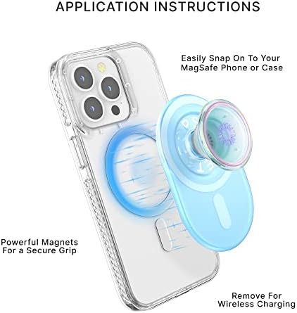 Popsockets: iPhone 14 Pro Max Case para MagSafe com aperto de telefone e deslize, carregamento sem fio e aderência