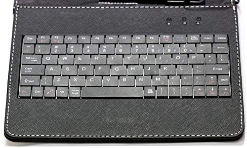 Caixa de teclado preto da Navitech compatível com slide iball elan 4g2 10.1 tablet