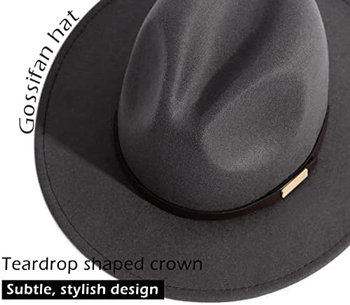 Chapéus de fedora gossifan para homens chapéu de panamá largo com cinto clássico