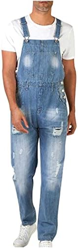 Sinzelimin Men Bib Mumpsuit moda Moda de jeans Suspender de jeans de jeans Longo Longo Carga Longa Polícia Casual Rompe