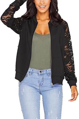Jaquetas para mulheres casuais com manga longa zíper para fora moda moda aberta cardigan bomber jaqueta túnica leve