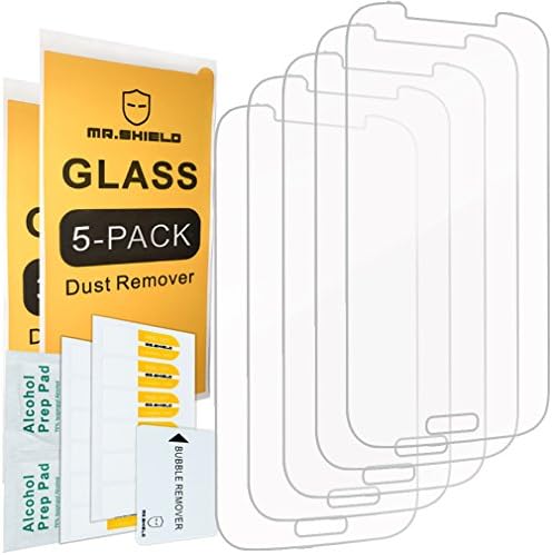 [5-Pack]- Mr.Shield projetado para o protetor de tela Samsung Galaxy S4 [vidro temperado] [0,3mm Ultra Thin 9h Duridade