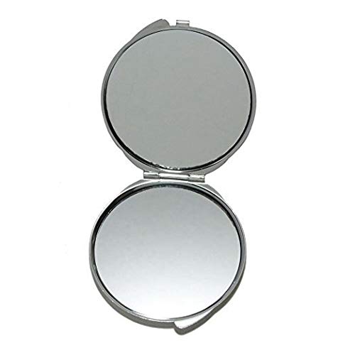 Espelho, espelho de maquiagem, tema de peixe de geléia de espelho de bolso, espelho portátil 1 x 2x ampliação